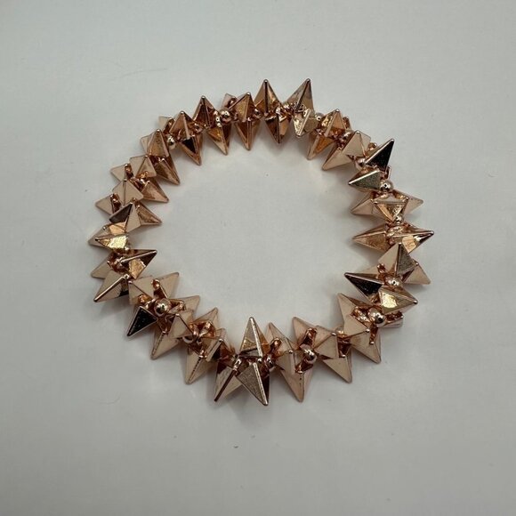 KC Chic Dubai Duo Rose Gold Stainless Steel‎ Pyramid Bracelet Set - Picture 4 of 4